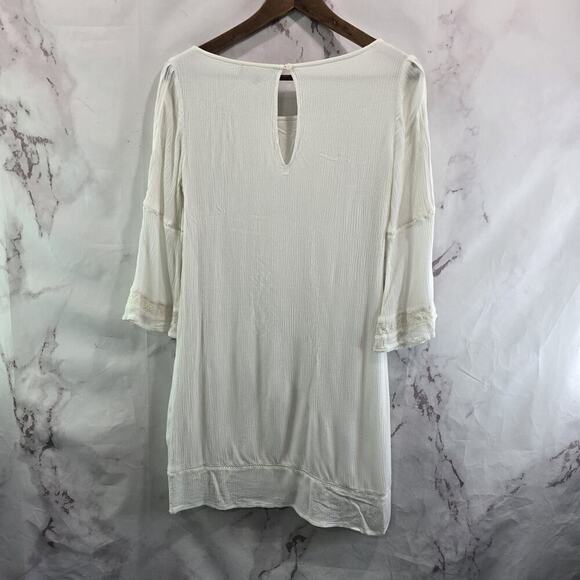 Sanctuary Dress Womens Small White Cover Up Babydoll Boho Crochet Gauze - Picture 5 of 14